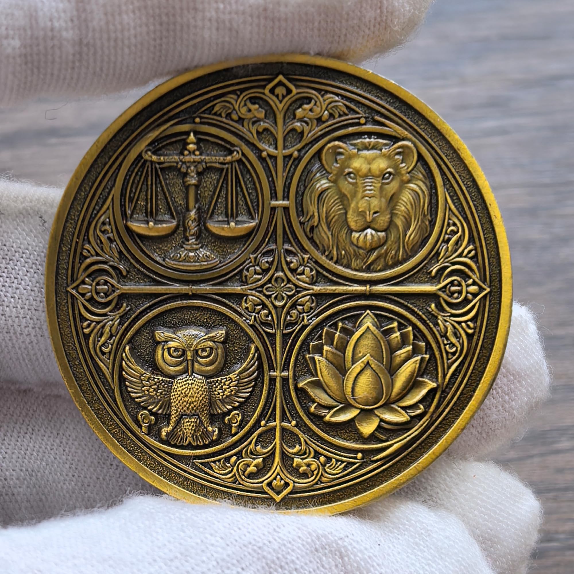Amazon.com: The Cardinal Virtues Stoic Coin with Symbols of
